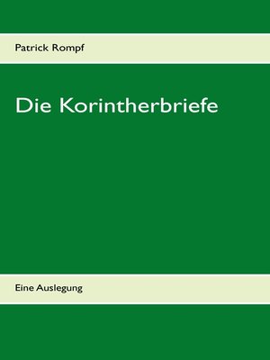 cover image of Die Korintherbriefe